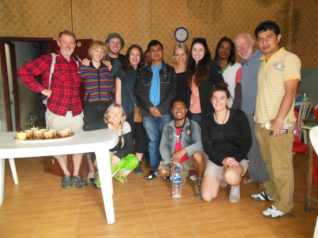 The theatre group with Minister Sabino in Maubisse